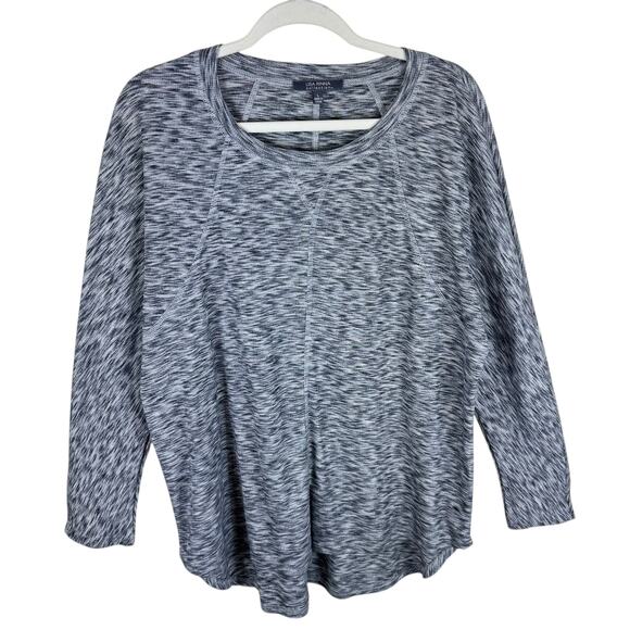 Lisa Rinna Collection Gray Heather Thermal Dolman Sleeve Round Neck Top Size L - Picture 3 of 7